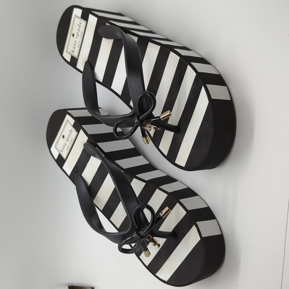 Kate Spade New York Rhett Striped Platform Wedge Flip Flop Women's Size 7 - Picture 1 of 8